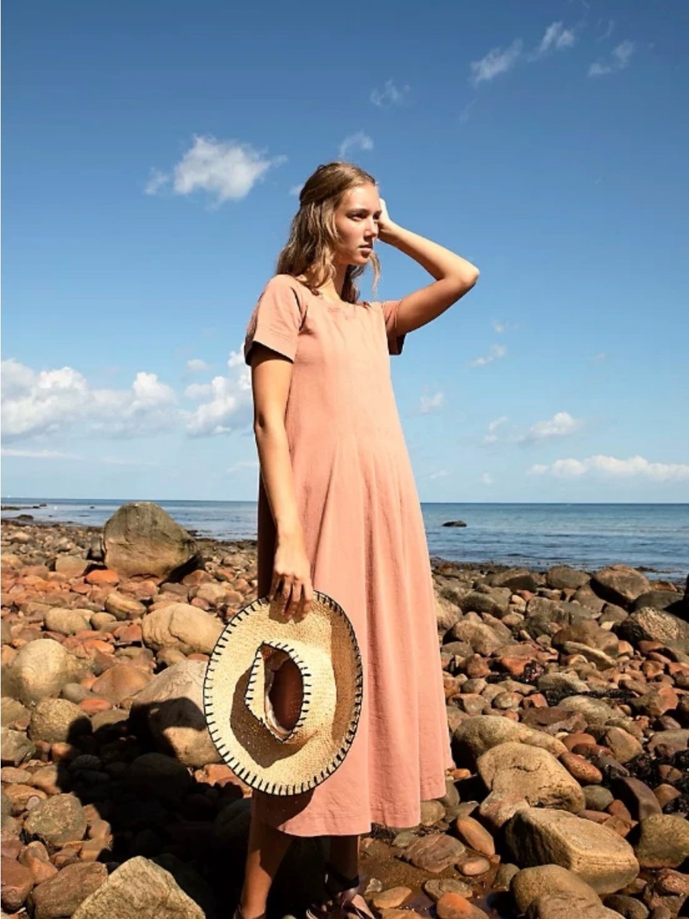 Free people beach brown maxi dress
